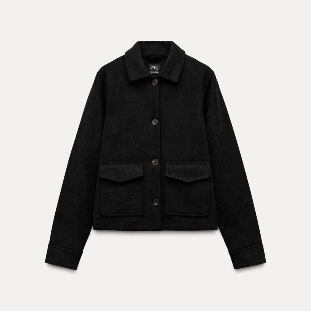 Zara Black Suede Jacket